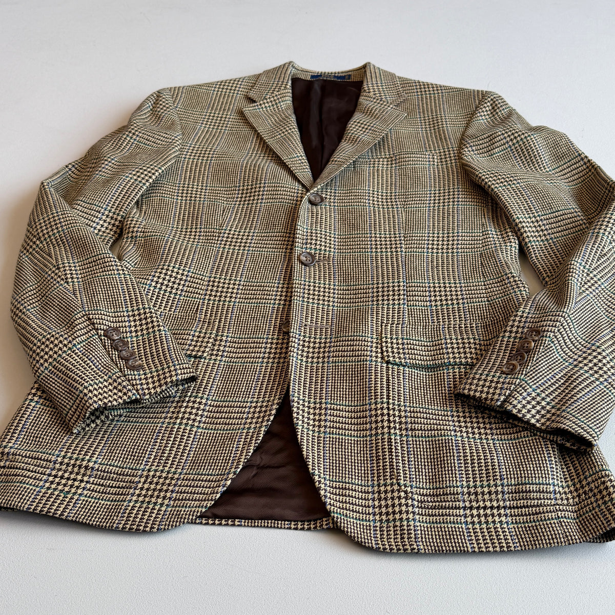 NWOT Polo Ralph Lauren (38R Custom Fit) 100% Silk Glen Plaid/Prince of Wales Sport Coat