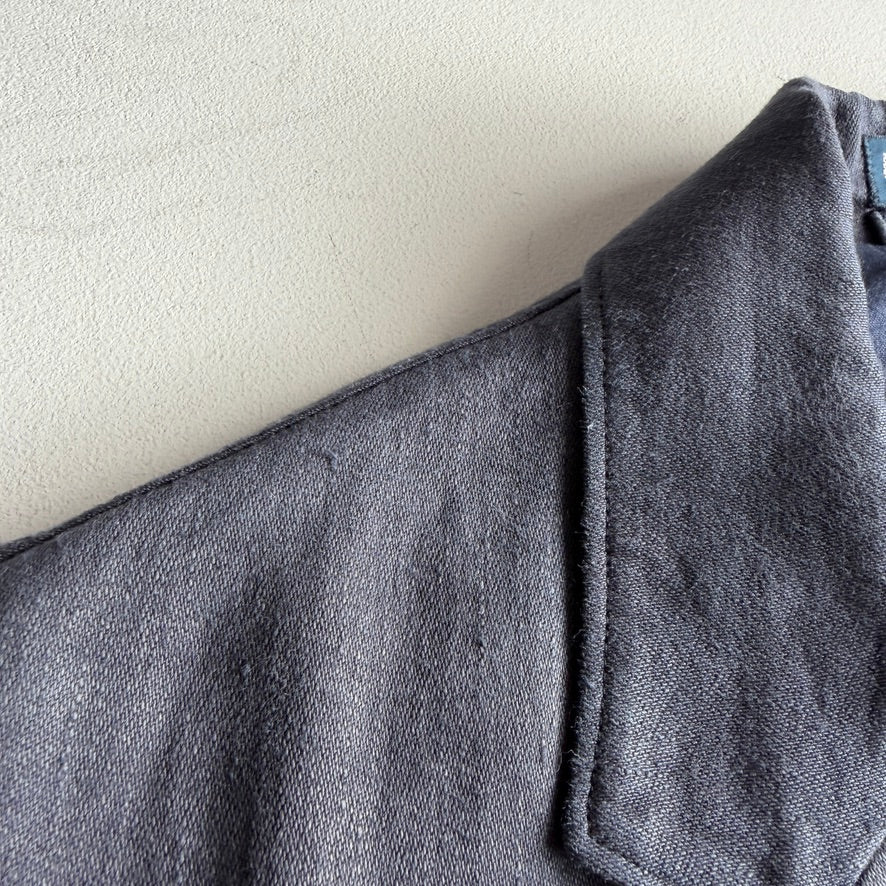 Polo Ralph Lauren (46 /46L) Half-Norfolk 100% Linen Slate Blue Sport Coat