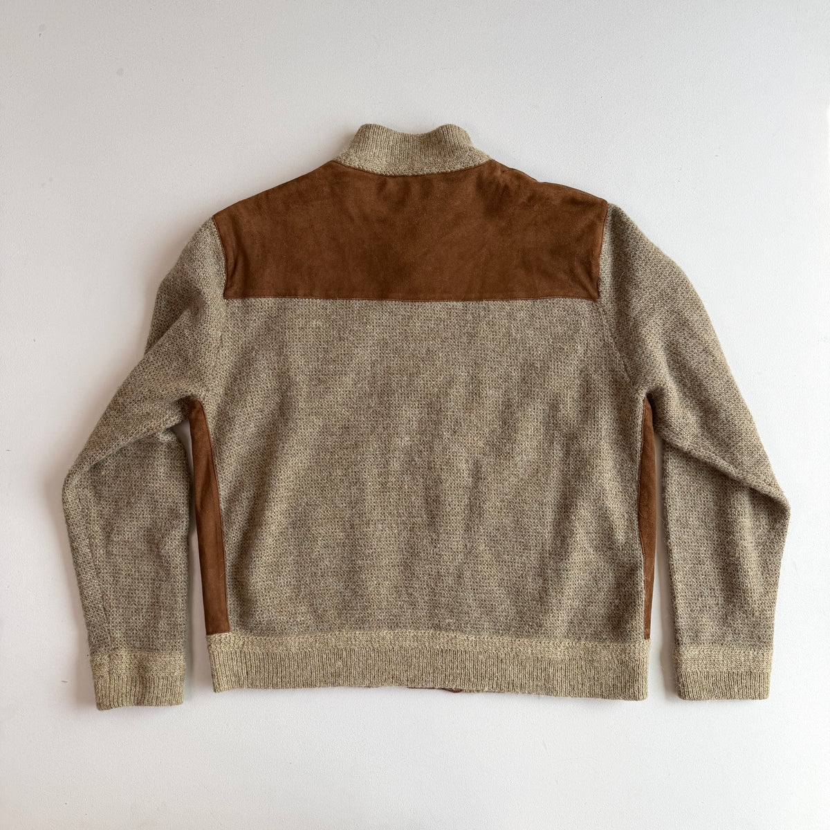 Polo Ralph Lauren (XL) Suede Alpaca/Wool Button Cardigan Sweater