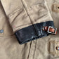 VNTG Polo Ralph Lauren (XL) Sage Fireman Clasp Leather Trim Canvas Coat