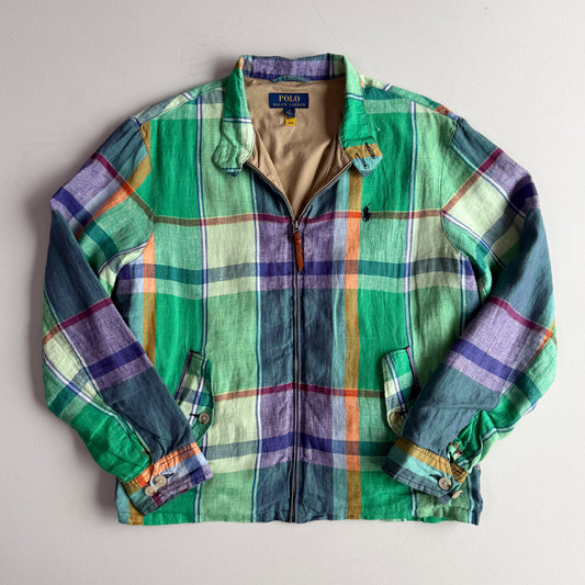 Polo Ralph Lauren (M) 100% Linen Madras Lined Jacket