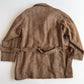 VNTG Paul Stuart (54) Tweed Wool Belted Balmacaan Norfolk-Style Field Coat