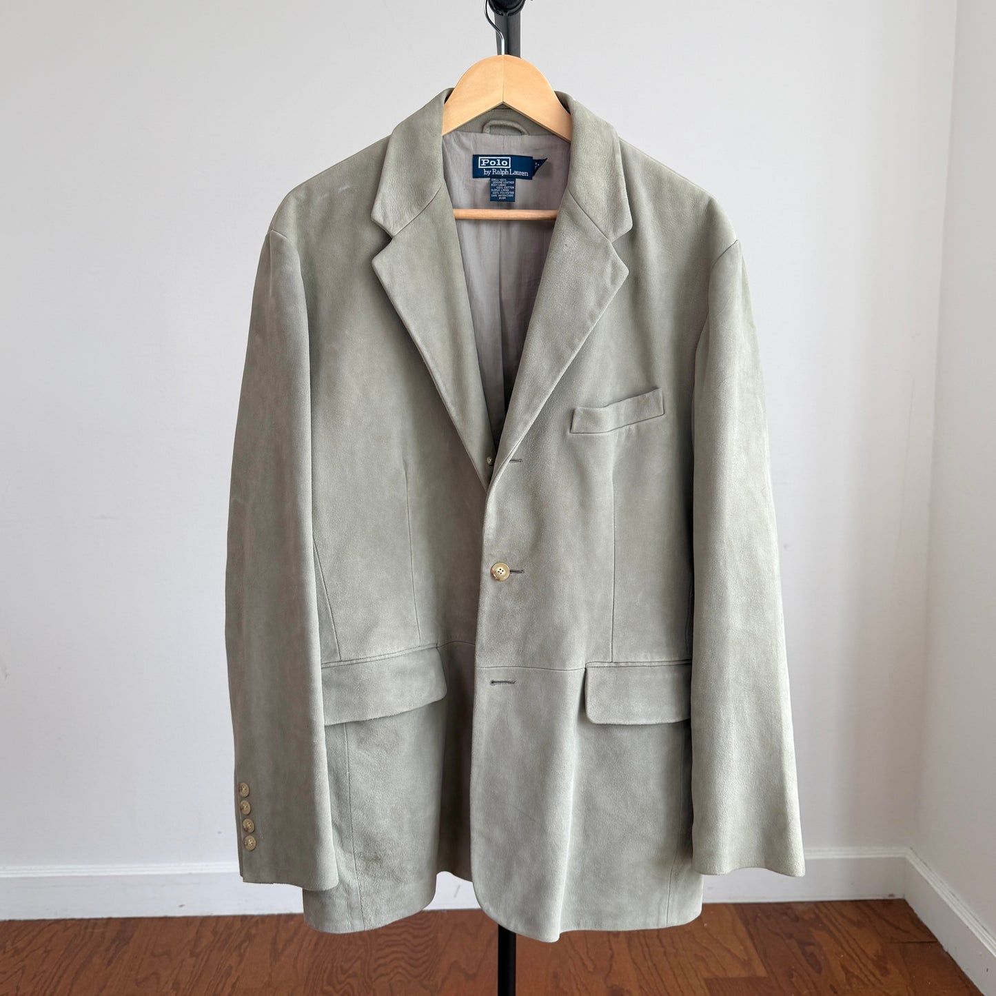 Polo Ralph Lauren (L / 42L) Sage Suede Leather Heavy Western Sport Coat