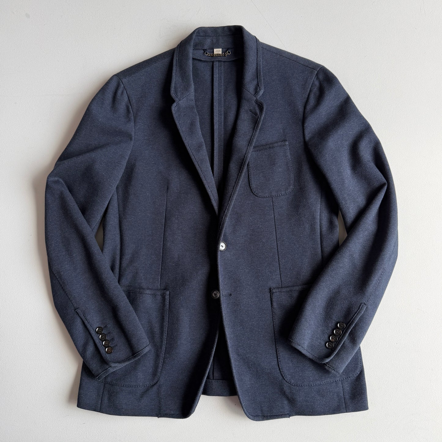 Burberry (52IT) Cotton Blend Lightly Structured Blue Sports Jacket