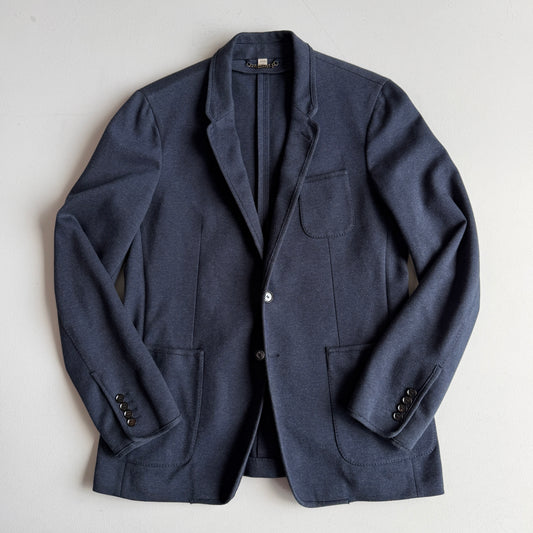 Burberry (52IT) Cotton Blend Lightly Structured Blue Sports Jacket