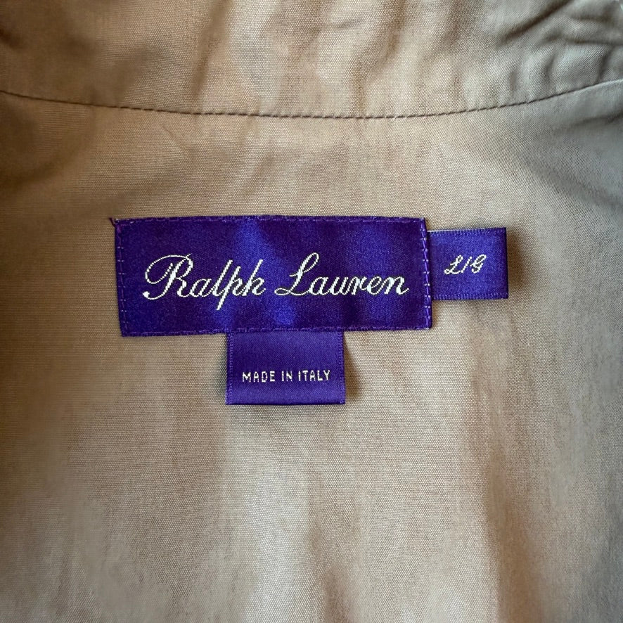 Ralph Lauren Purple Label (L) 100% Cotton Khaki Car Coat