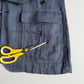 Canali (52 / L) Half-Norfolk 100% Linen Slate Blue Unstructured Sport Coat
