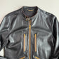 Dolce & Gabbana (48IT / M) Black Leather Brass Zipper Cafe Racer Jacket
