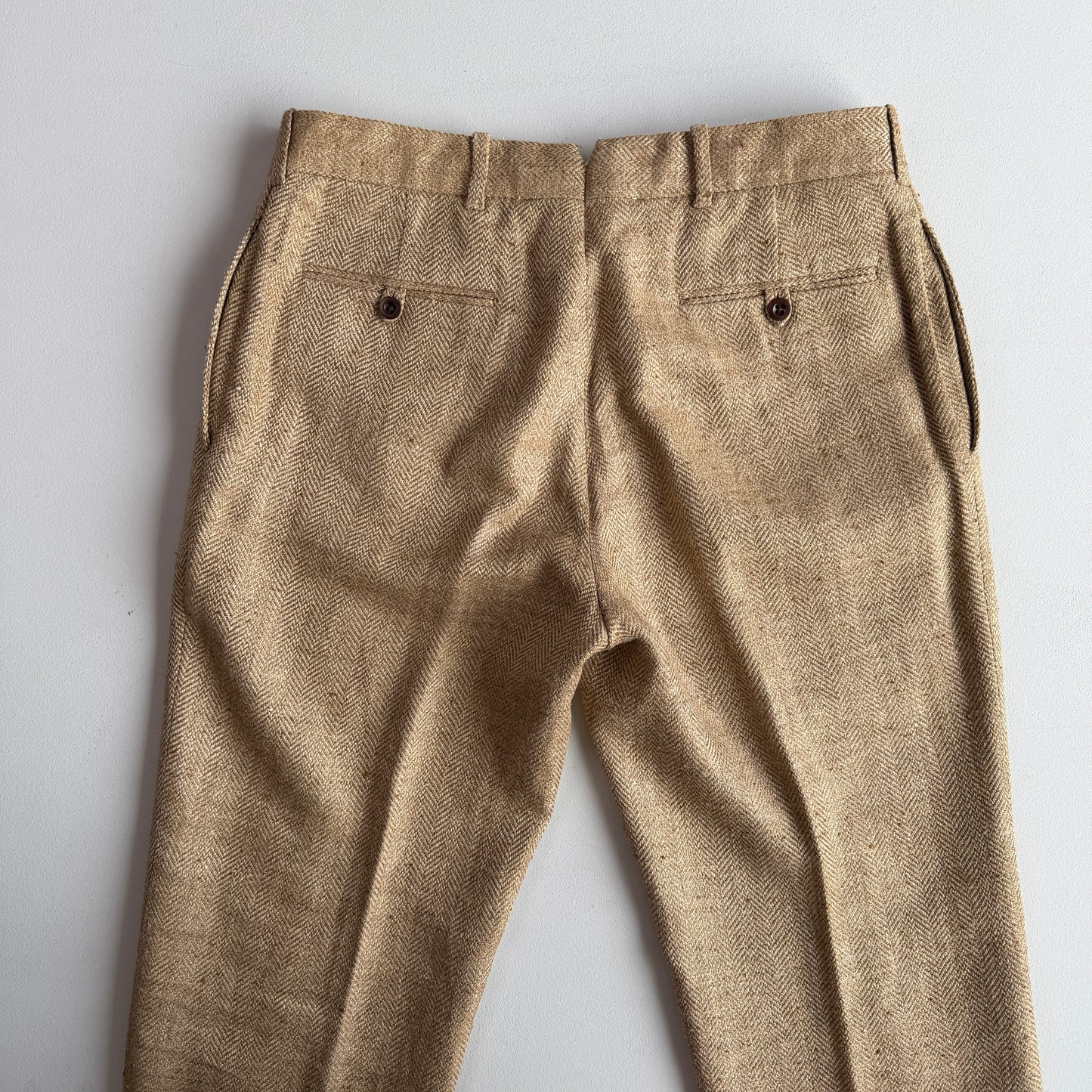 Polo Ralph Lauren (34x30) Golden Wheat Silk/Linen Herringbone Pants