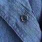 Burberry (48R / S) Indigo Blue 100% Linen Button Chore Overshirt Coat