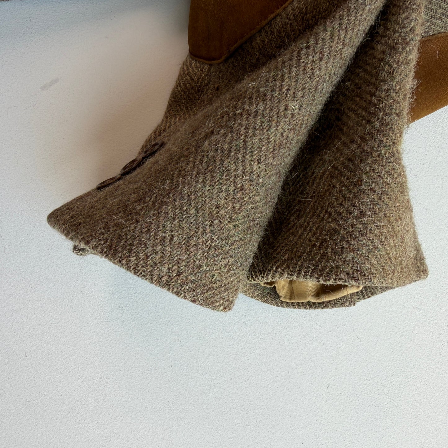 VNTG RRL Ralph Lauren (M) Olive Wool tweed Double Cape Sports Coat