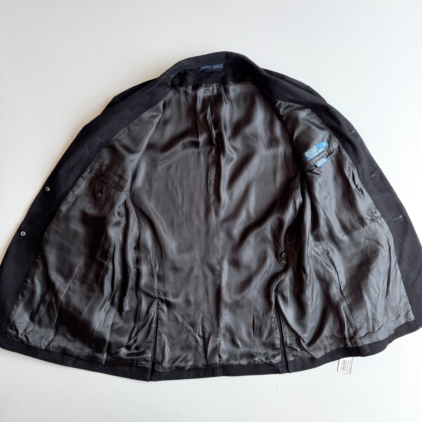 NWT Polo Ralph Lauren (L) Suede Leather Hacking Equestrian Black Sports Jacket Coat
