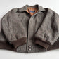 VNTG Burberry (XL) Tweed Melange Wool Raglan Sleeve Bomber Jacket