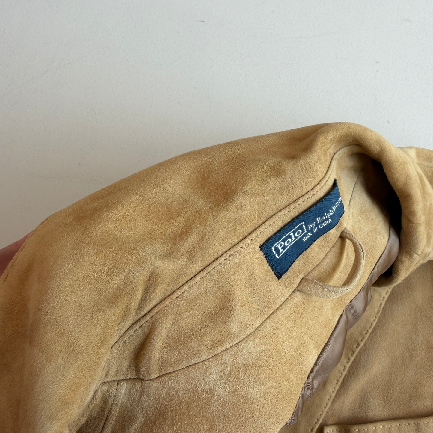 Polo Ralph Lauren (XL) Hacking Equestrian Suede Leather Tan Sports Jacket Coat