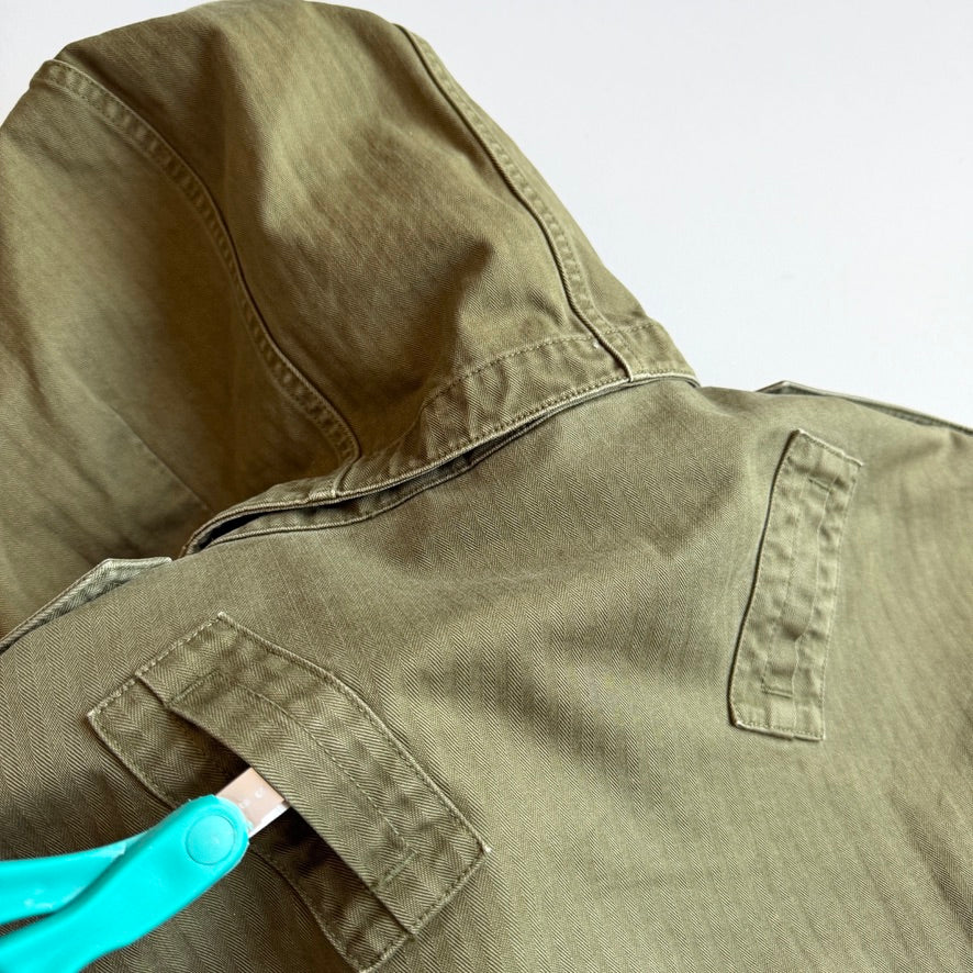 Burberry Brit (L) Military Green Cotton Herringbone Field Jacket