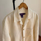 Ralph Lauren Purple Label (M) 100% Linen Ivory Cream Chore Coat Jacket