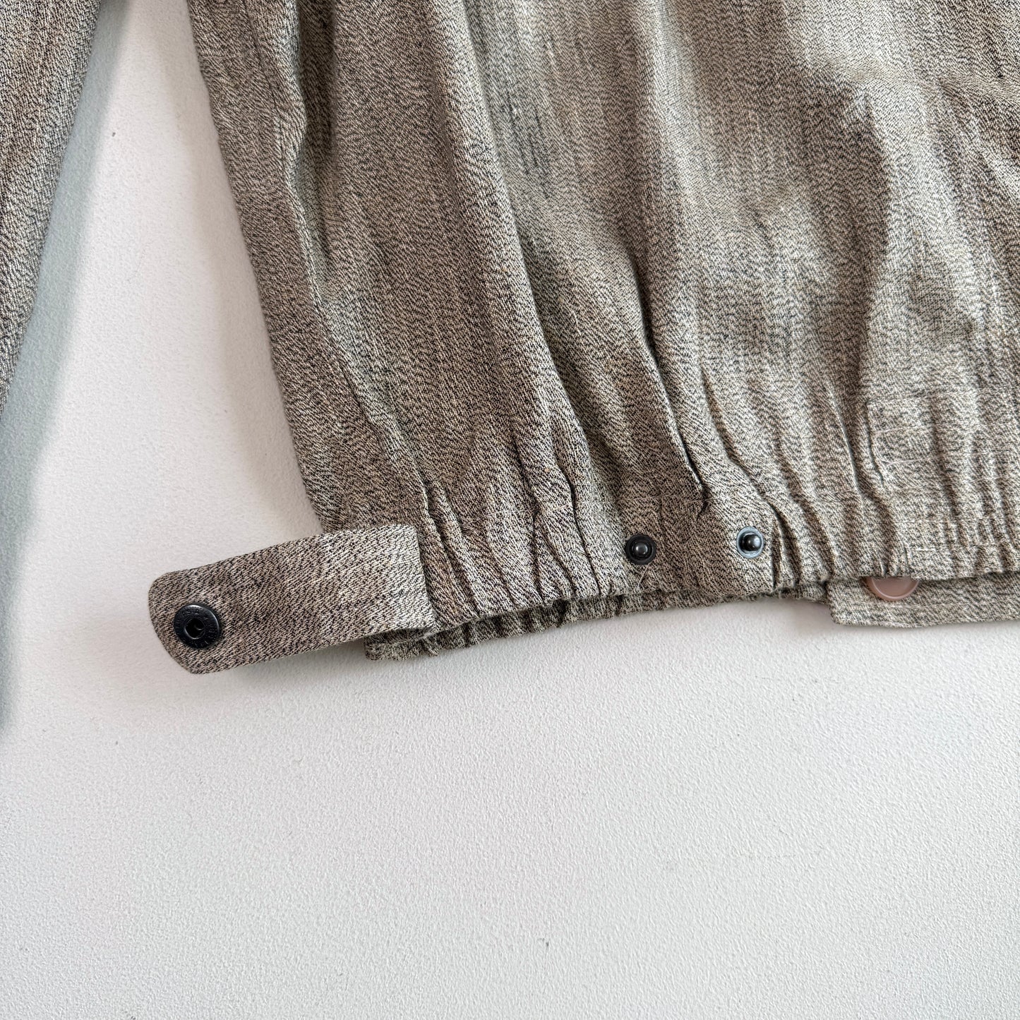 VNTG Giorgio Armani (38IT / M) Linen Blouson Heathered Teal Lined Jacket