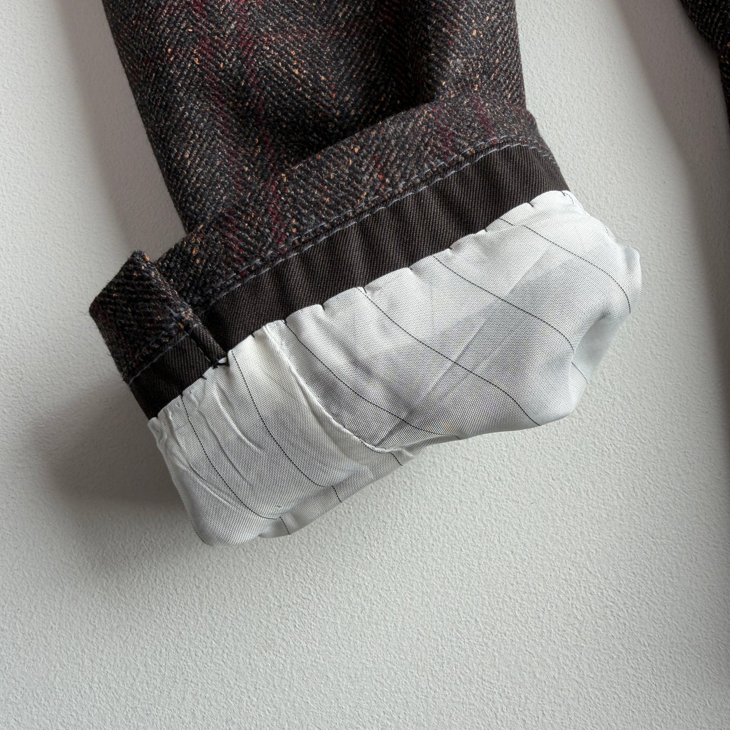 Canali (52IT / 42L) Aubergine Wool/Silk/Cashmere Red Over Check Sports Coat