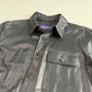 Ralph Lauren Purple Label (L) Skived Lamb Leather Midnight Blue Overshirt