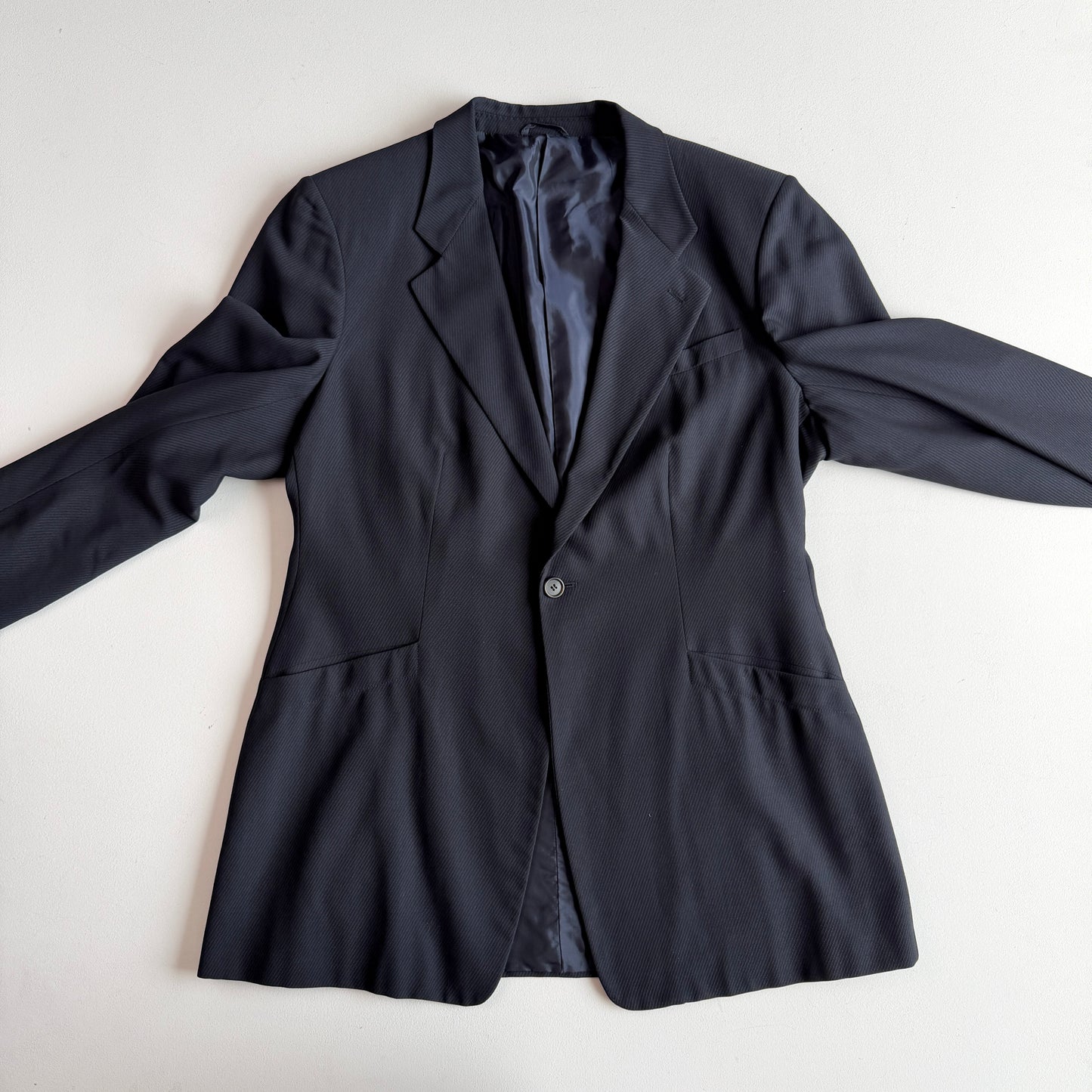 Giorgio Armani (58 / fits like 56L) Single Button Wool/Silk Twill Sport Coat