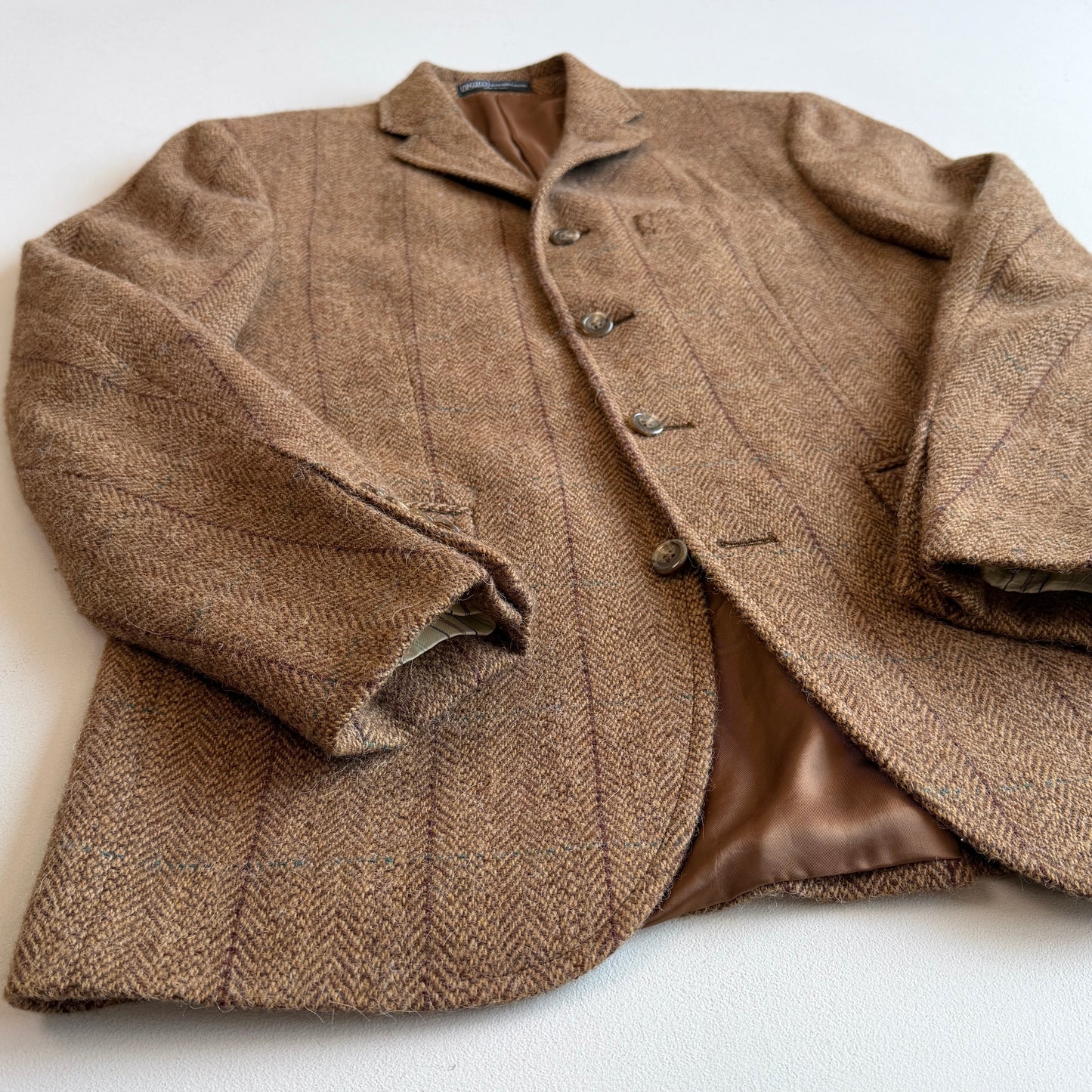Polo Ralph Lauren (40R) Wool/Alpaca 4-Button Tweed Over Check Sport Coat