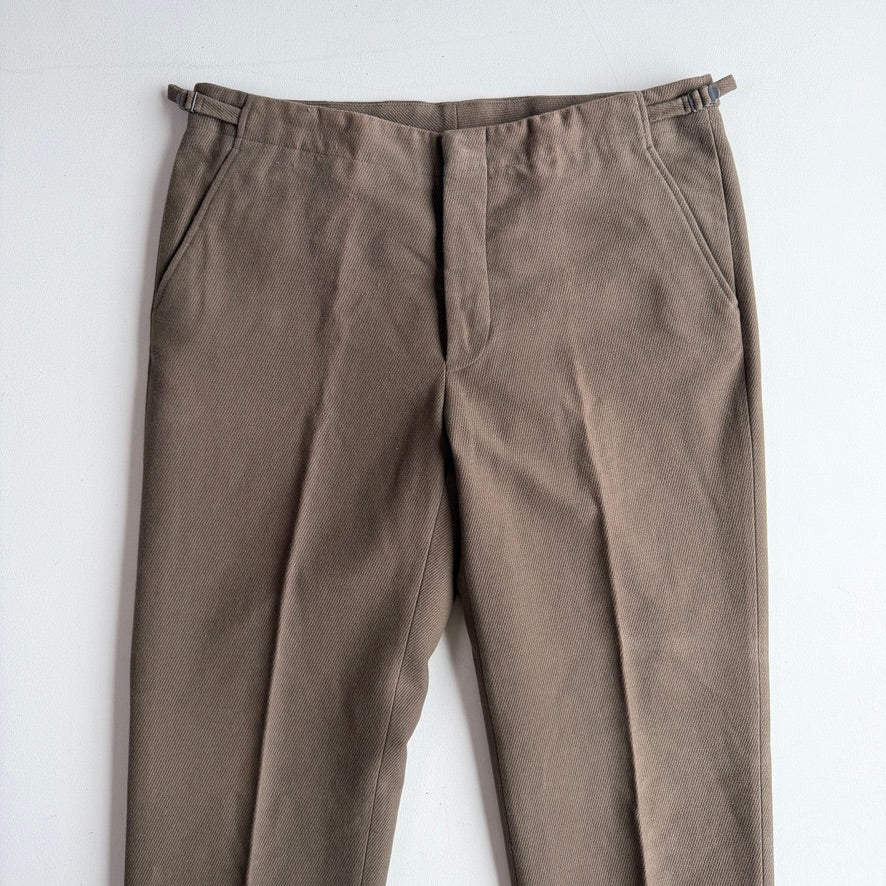 NWOT Ermenegildo Zegna (36W, 54IT) Cotton/Angora Side-Tab Unhemmed Pants
