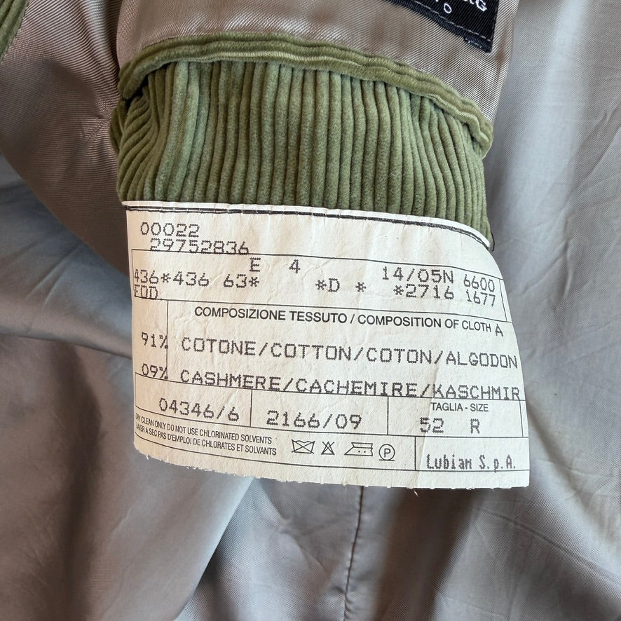Ermenegildo Zegna (52) Green Cotton/CashmereCorduroy Sport Coat