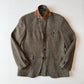Polo Ralph Lauren (42R) Half-Norfolk Glen Plaid Suede-Trim Coat