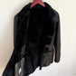 Giorgio Armani (48IT /38R) Lamb Shearling Leather Black Button Coat