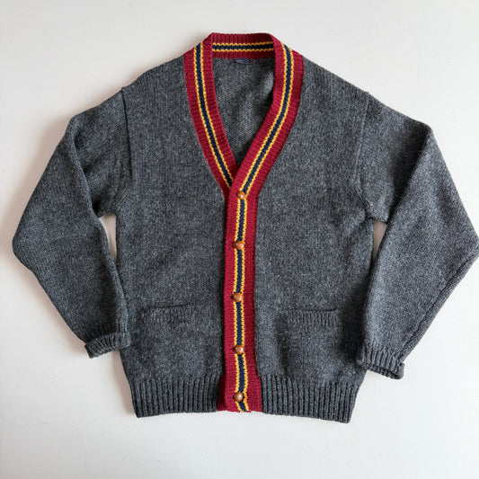 VNTG GANT (L) Ivy Prep "Gryffindor" Shetland Wool Cardigan Sweater