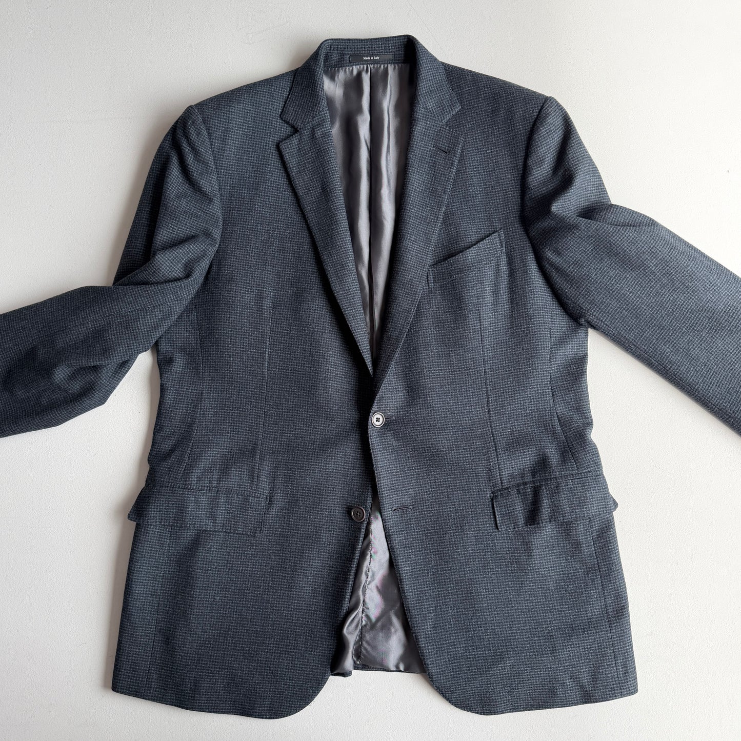 Ermenegildo Zegna (54L) "Mila" Trofeo Wool/Cashmere Micro-Check Brush Sport Coat