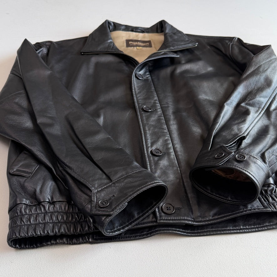 Paul Stuart (M) Glove Soft Off-Black Leather Jacket