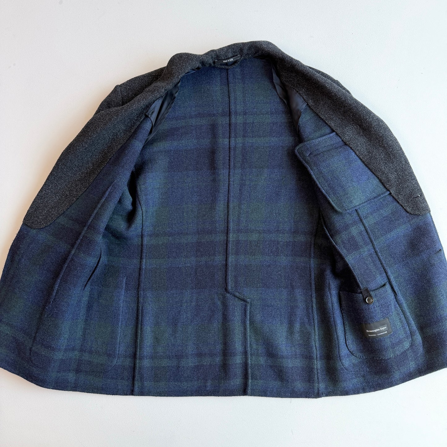 Ermenegildo Zegna (52IT) Wool/Silk/Cashmere Minimal-Structured Tweed Sport Coat