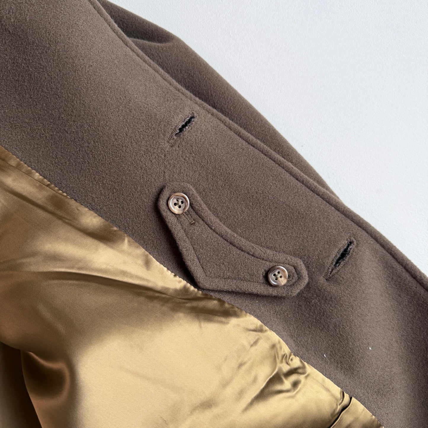 Polo Ralph Lauren (40R) Olive Green 100% Wool Balmacaan Raglan Overcoat