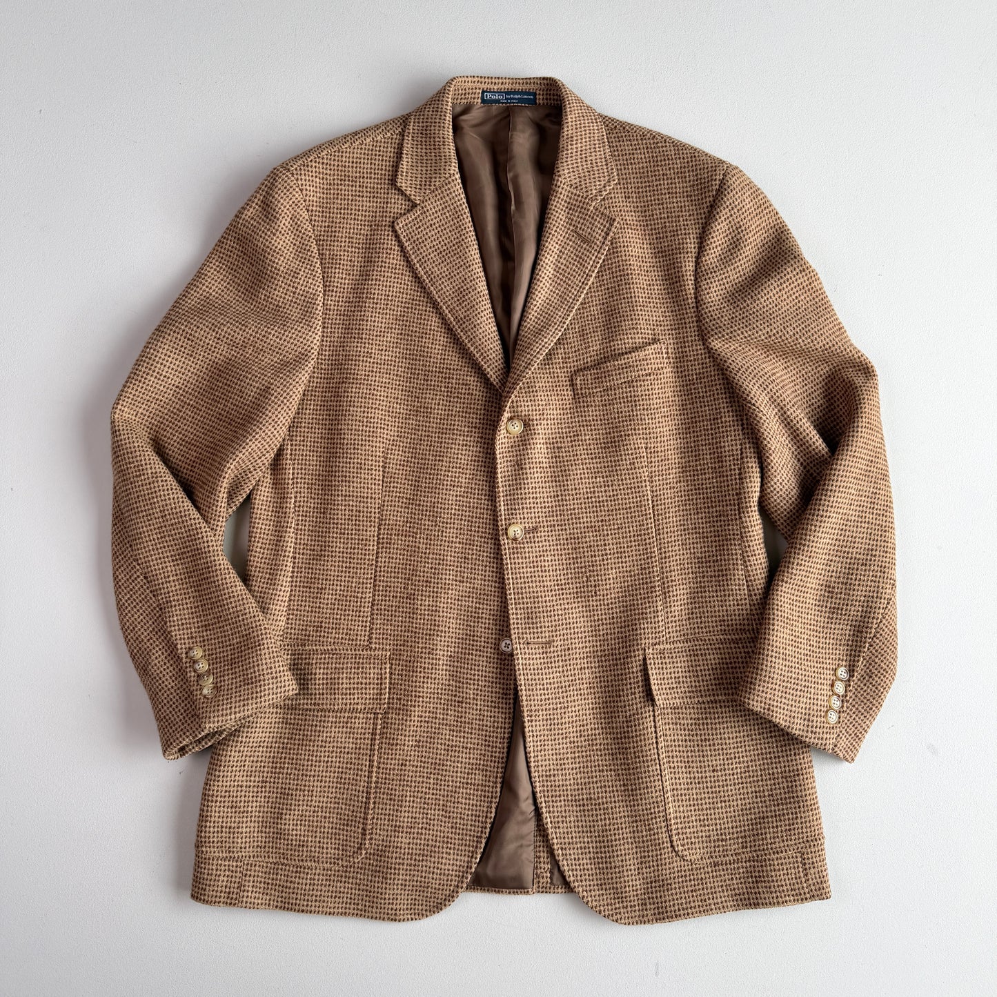 VNTG Polo Ralph Lauren (44L) Barleycorn Tweed Wool Sport Coat