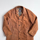 Burberry (52 /54) Suede Nova Check Raglan Balmacaan Leather Coat