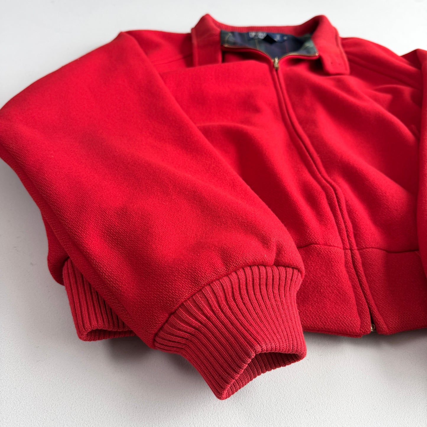 VNTG Polo Ralph Lauren (XL) Fire Engine Red Wool Raglan Sleeve Jacket