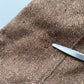 VNTG Paul Stuart (54) Tweed Wool Belted Balmacaan Norfolk-Style Field Coat
