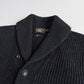 NWOT RRL Ralph Lauren (XL) 100% Cotton Dyed Black Cardigan Sweater