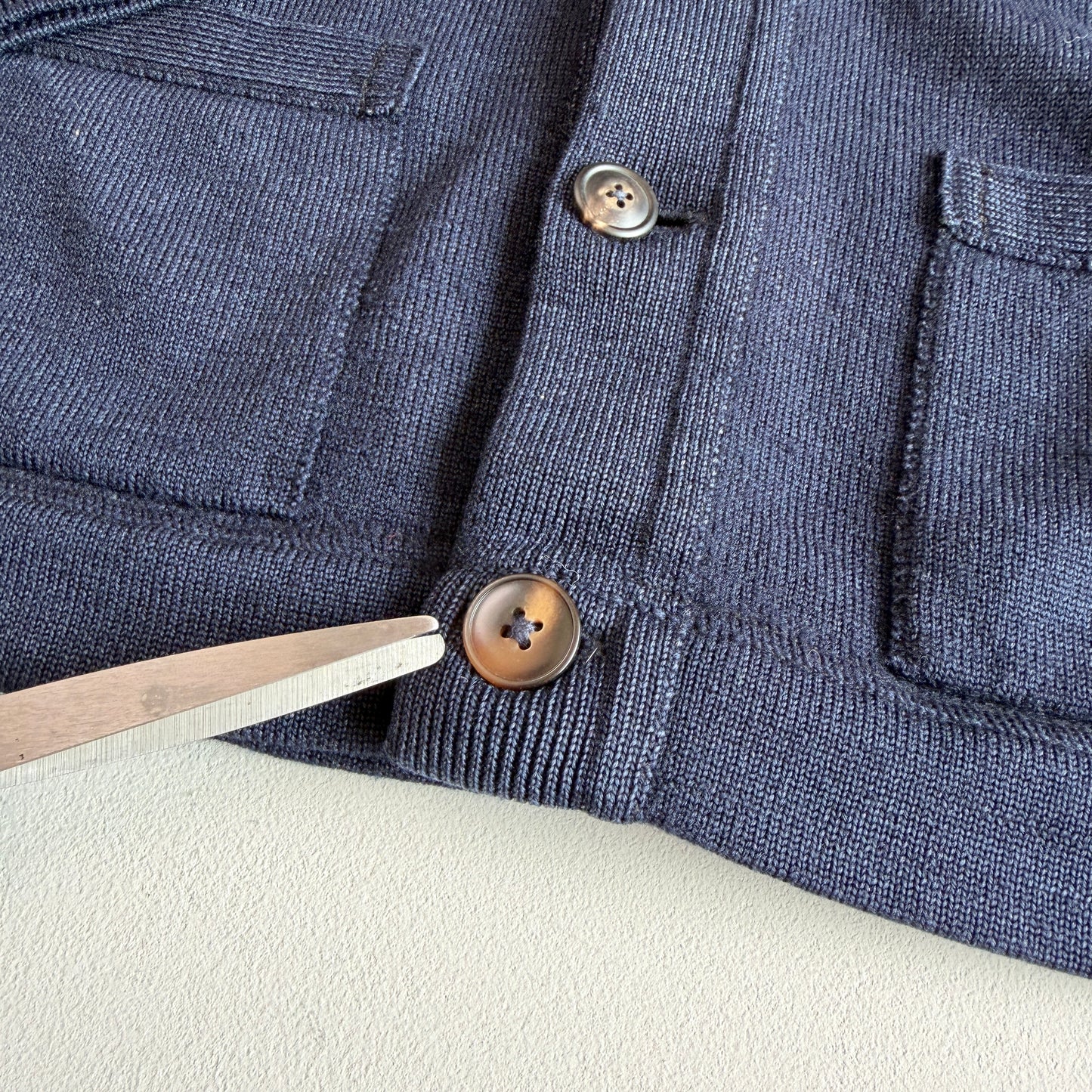 RRL Ralph Lauren (M) Indigo-Dyed Blue 100% Wool Cardigan Sweater