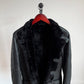 Giorgio Armani (48IT /38R) Lamb Shearling Leather Black Button Coat