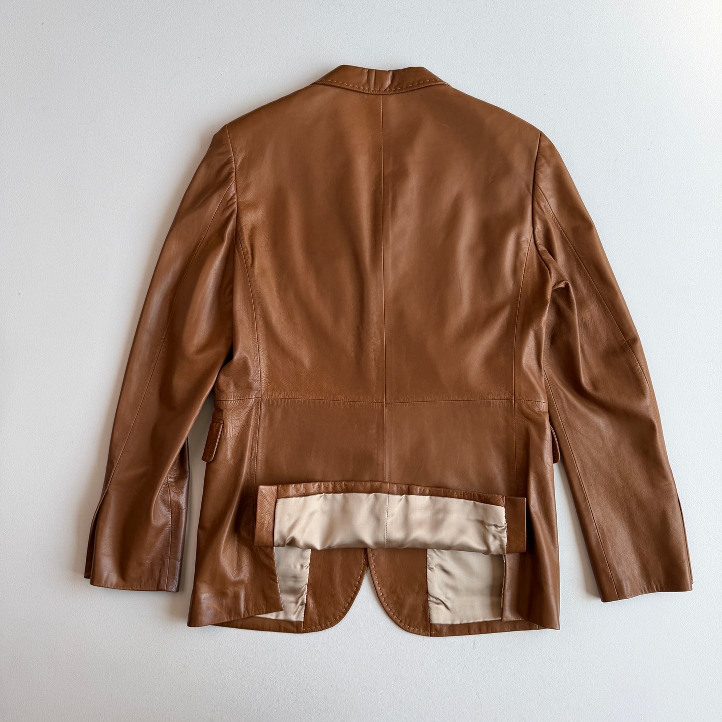 Polo Ralph Lauren (M) Glove Soft Cognac Brown Leather Sport Coat