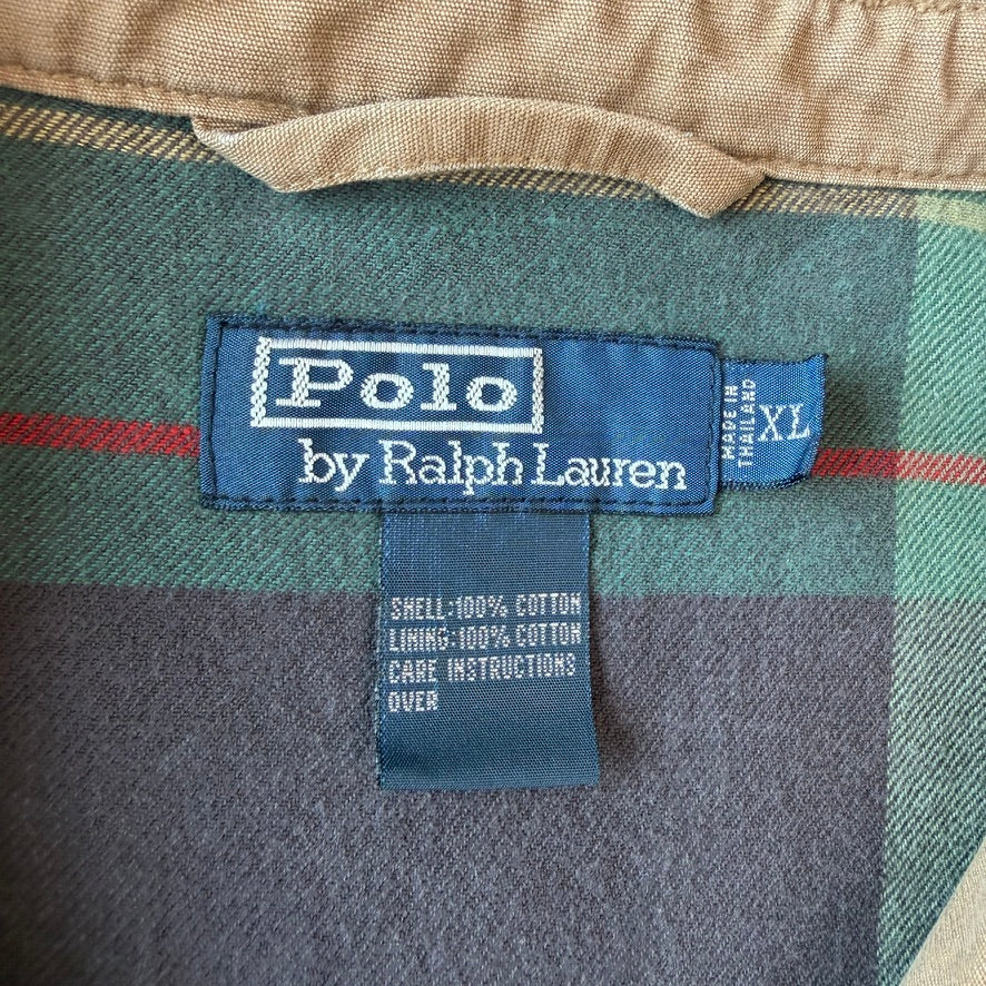 VNTG Polo Ralph Lauren (XL) Canvas Flannel Lined Ribbed Jacket