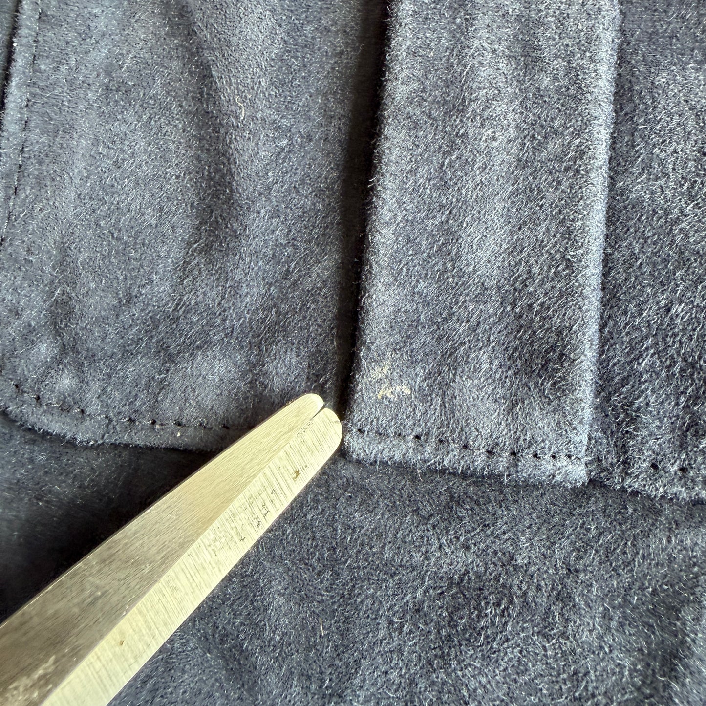 Polo Ralph Lauren (L) Blue Suede Leather Safari Belted Jacket Coat