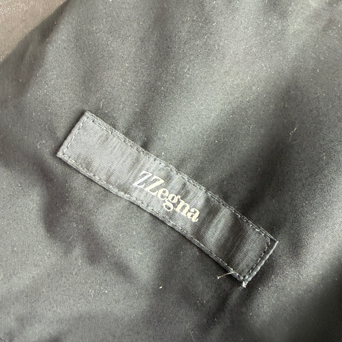 Z Zegna (54 /XL) Leather Charcoal Gray Motorcycle Utility Coat Jcket
