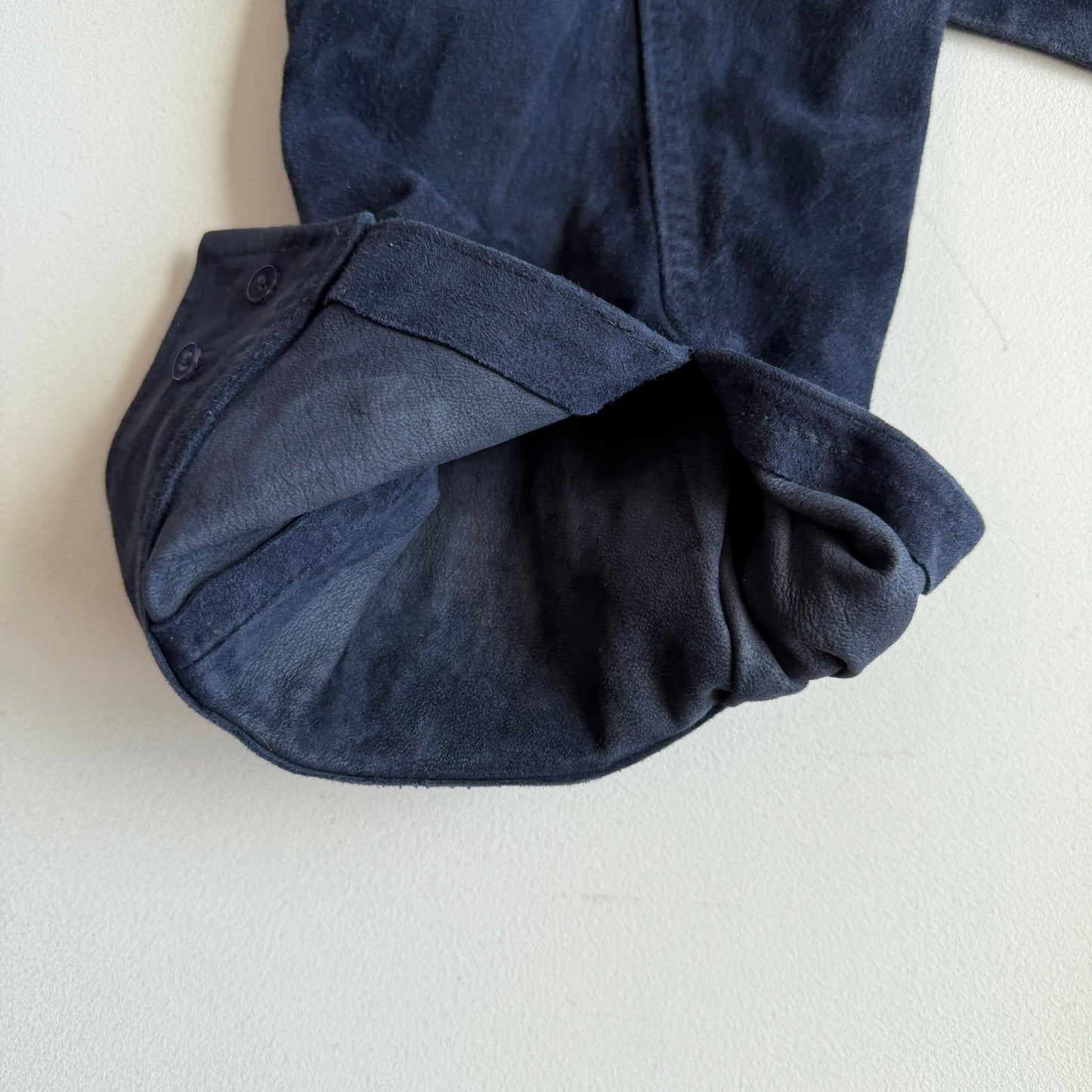 Polo Ralph Lauren (L) Blue Suede Leather Safari Belted Jacket Coat