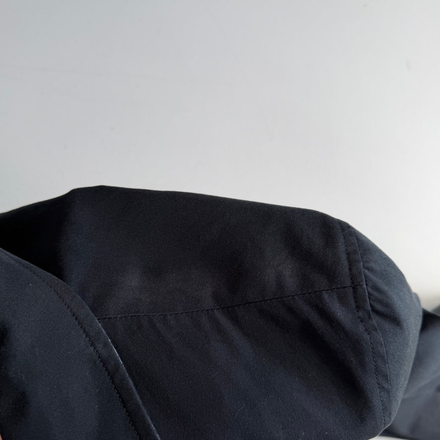 Burberry (48IT / M) Black 100% Cotton Gabardine Twill Car Coat