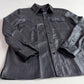 Ralph Lauren Purple Label (L) Skived Lamb Leather Midnight Blue Overshirt