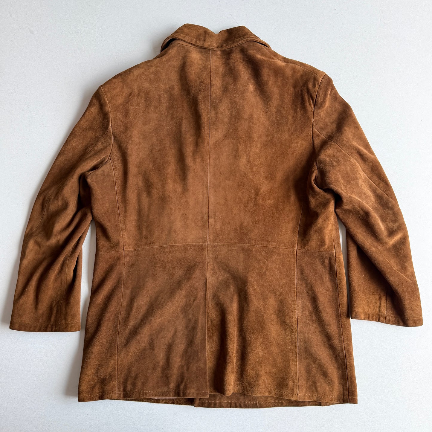 Polo Ralph Lauren (XL) Double Breasted Suede Leather Tawny Brown Coat