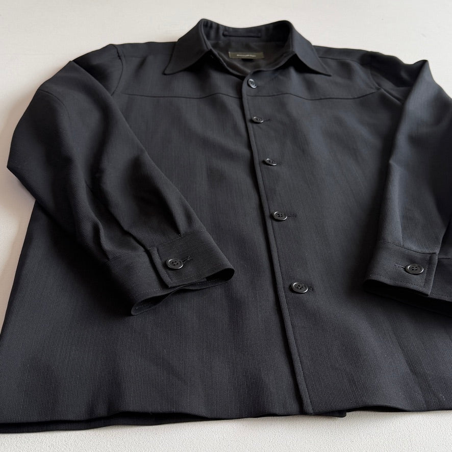 Ermenegildo Zegna (M/50) Black 100% Wool Woven Car Coat